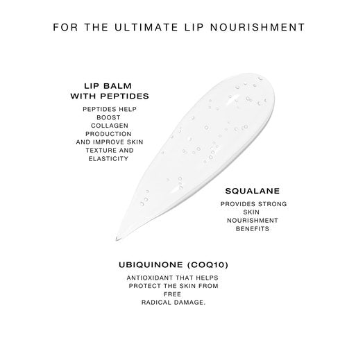 Biba De Sousa Lip Treatment - Moisturizing Balm with Peptides & Squalane for Dry Lips | Clear & Unscented (0.25 oz)