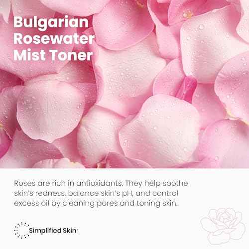 Rose Water Spray for Face & Hair ? Pure USDA Organic Rosewater Toner ? Refreshing Mist for Skin Care, Makeup & Locs ? Natural Rose Scent, 4 Oz