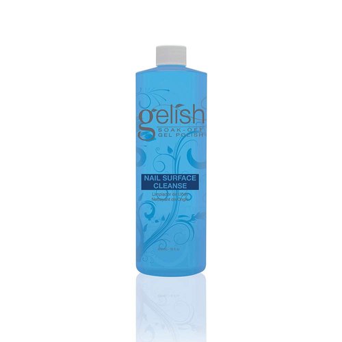 Gelish Nail Surface Cleanse - Gel Top Coat Cleaner for Tacky Residue Removal | High-Shine Finish, 16 Fl Oz