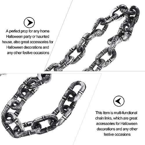 IMIKEYA Halloween Chains: 3.2 Feet Plastic Chains Props Costume Chain Halloween Decoration Prison Chain Cosplay Chain Links Halloween Props for Halloween Party Decorations