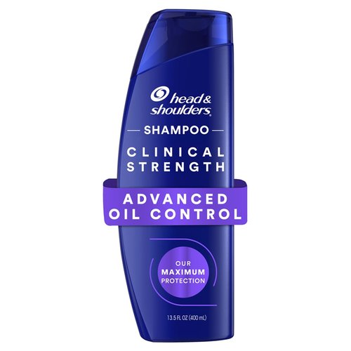 Head & Shoulders Dandruff Shampoo - Clinical Strength Oil Control Formula for Flake Protection | 13.5 Fl Oz