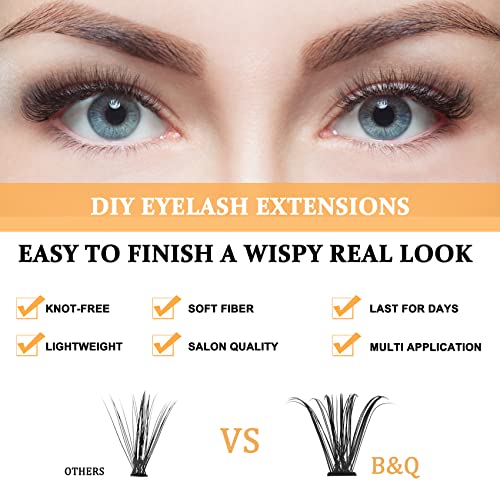 Individual Lashes 280 Clusters False Eyelash 30D 40D 50D Lash Clusters Extensions DIY Eyelash Extensions at Home (30D-C,10-18MIX)