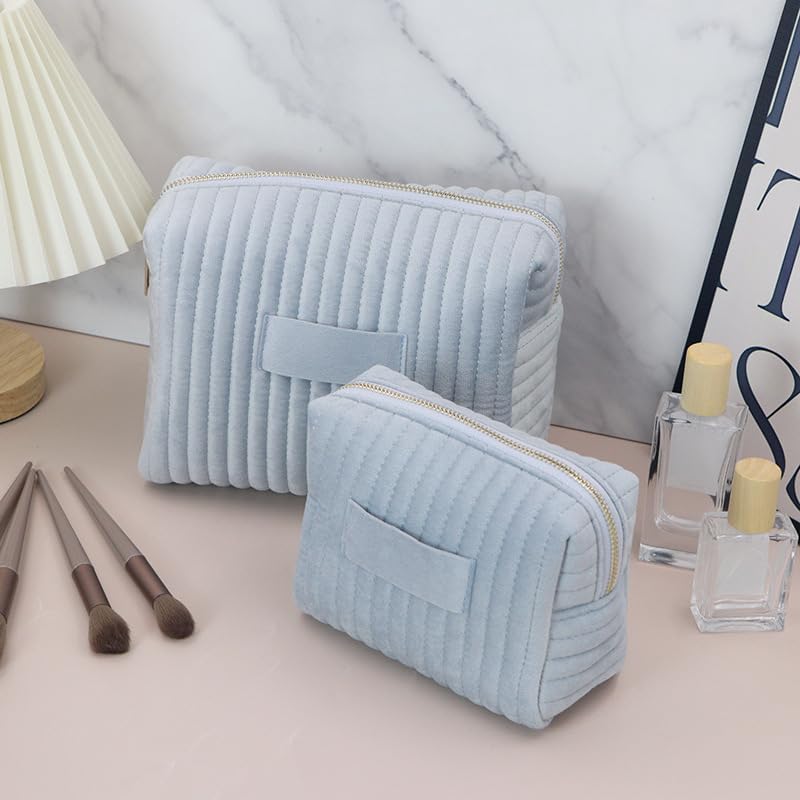 Skiennix Velvet Travel Makeup Bag - Soft Cosmetic Organizer for Women | Ideal Gift for Teachers & Nurses