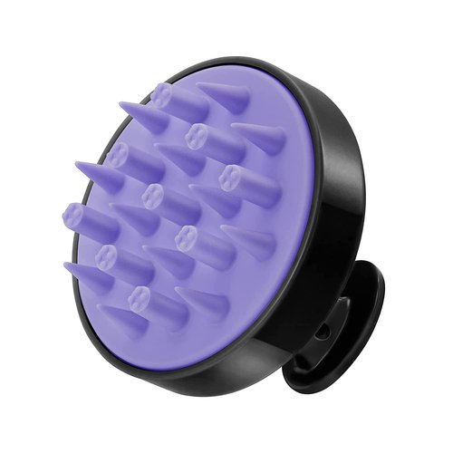 HEETA Hair Scalp Massager Brush - Soft Silicone Bristles for Wet & Dry Exfoliation | All Hair Types (Black)