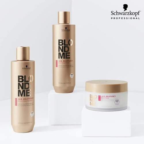 BlondMe All Blondes Rich Conditioner - Nourishing Treatment for Normal to Coarse Color-Treated Blonde Hair (300ml)