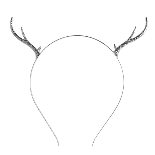 Arsimus Metal Deer Antlers Headband (Silver)