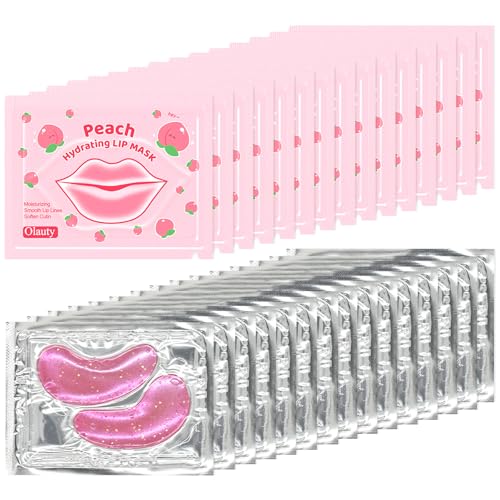 30 Pairs Lip Mask & Eye Mask,Under Eye Patches for Puffy Eyes,Moisturizing Spa Labial Lip Masks,Reducing Fine Lines,Bachelorette Party Favors,Bulk Gifts,Teacher Appreciation Gifts,Mothers Day Gifts