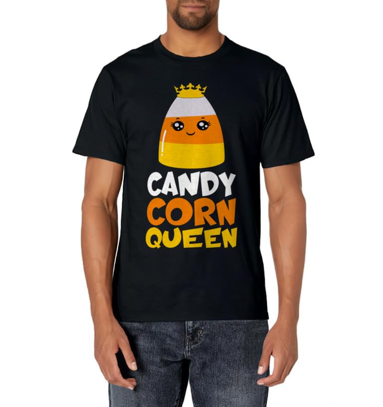 Candy Corn Queen Costume Halloween Cute Kawaii Crown Girls T-Shirt