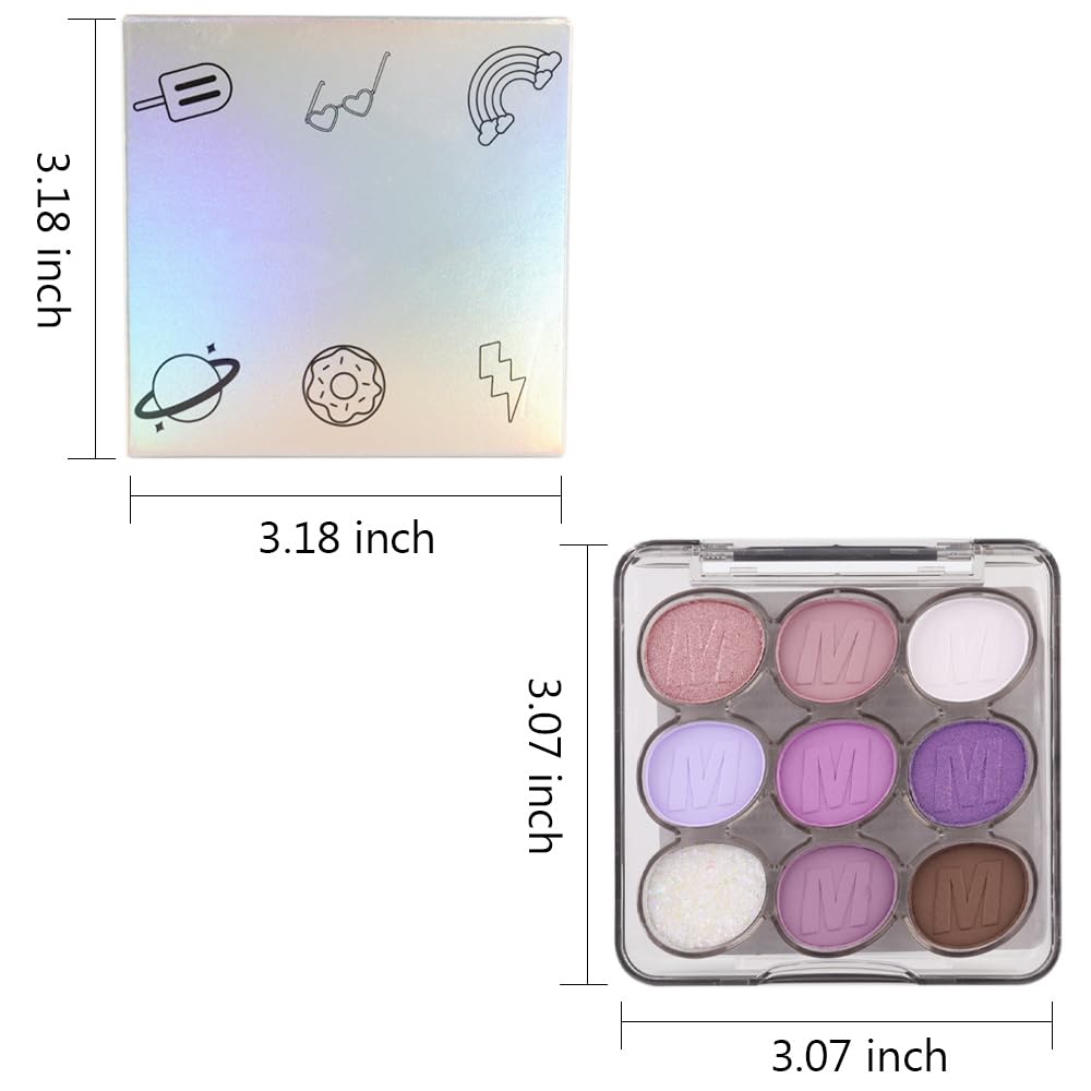 All-in-one Disk Conceal Contour Eyeshadow Palette with Mirror-10 Colors Highly Pigmented Matte Shimmer Primer Powder Makeup-Warm Nude Bronze Neutral Shadows 04#