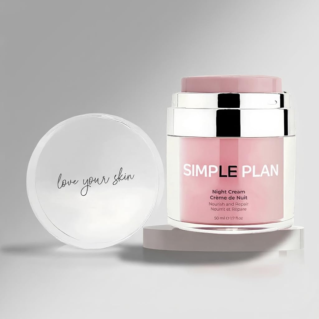SIMPLE PLAN Hydrating Night Cream - Anti-Aging Face Moisturizer with Ceramides & Hyaluronic Acid | 50 ml