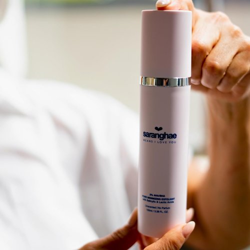 Saranghae AHA BHA Pore Refining Exfoliant - 2% Salicylic & Lactic Acid Toner - Smooth, Clarify Skin - Fragrance-Free, 4 fl oz