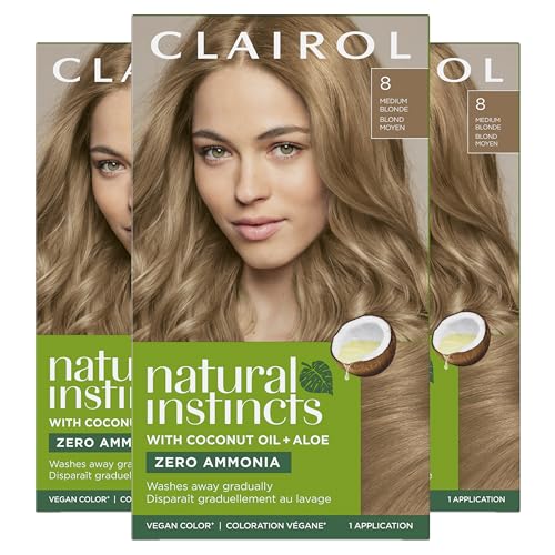 Clairol Natural Instincts Demi-Permanent Hair Dye, 7 Dark Blonde Hair Color, Pack of 1
