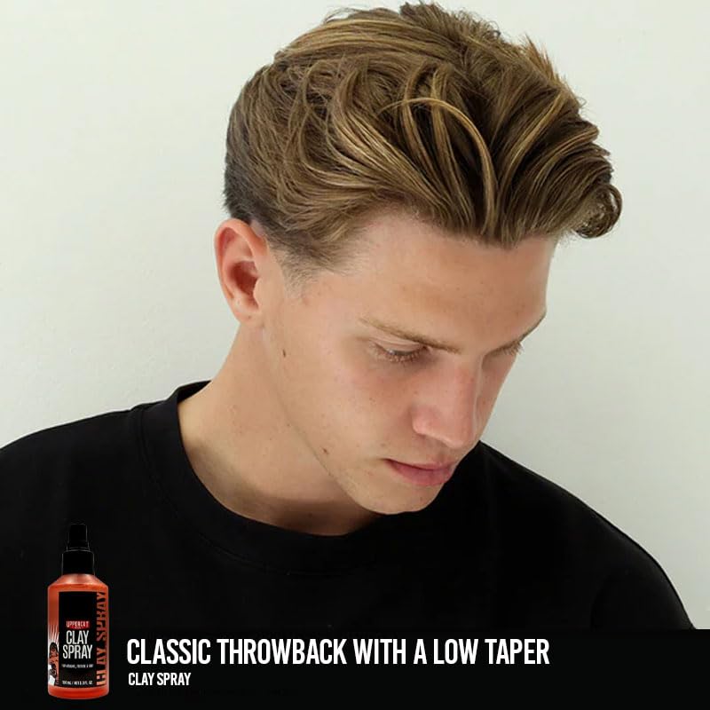 Uppercut Deluxe Clay Spray for Men - 5.0 oz Texturizing Volume Spray for Medium to Long Hair