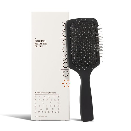 GLGL Premium Hair Brush - Metal Bristles with Cushion for Scalp Massage & Detangling | Ergonomic Handle, Gentle Tips
