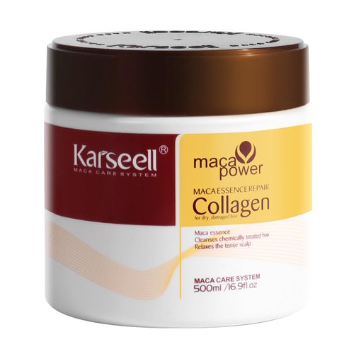 Karseell Collagen Hair Mask - Deep Repair Conditioning with Argan Oil for All Hair Types | 16.90 oz (500ml)