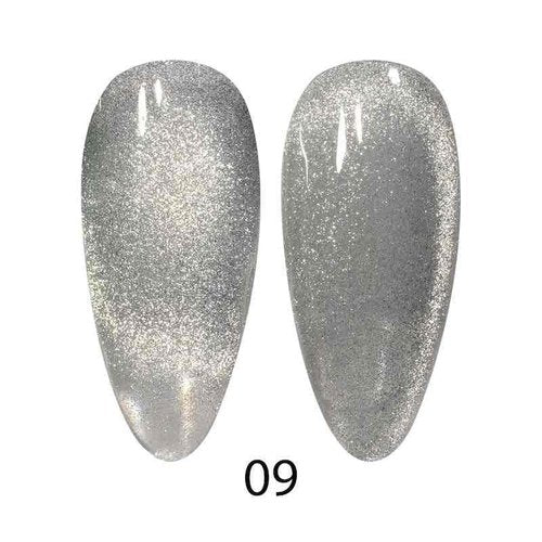 DND DC 9D Cat Eye Gel Polish - Smoothie Unicorn Creamy Collection | Silver Lynx, 0.6 OZ