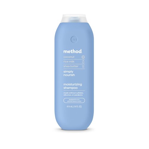 Method Moisturizing Shampoo, Simply Nourish - Hydrates and Revives Dry Hair, Safe for Color-Treated Hair – Sulfate Free and Cruelty Free - 14 oz