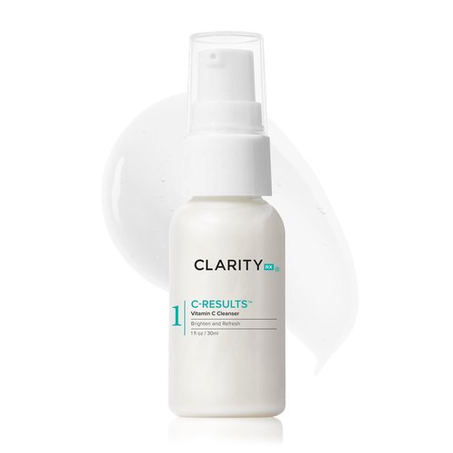 ClarityRx C-Results Vitamin C Facial Cleanser, Natural Plant-Based Brightening Face Wash with Lactic Acid