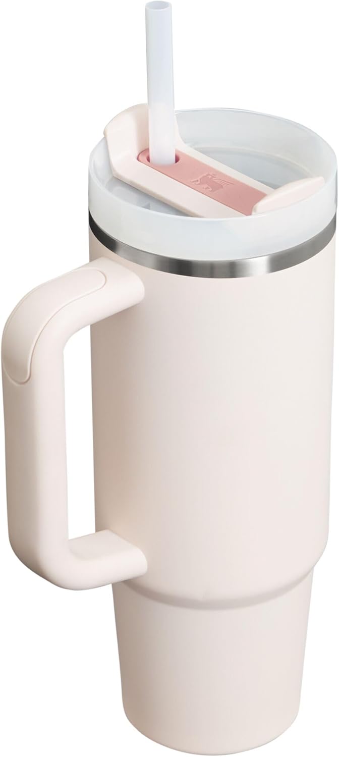 STANLEY Quencher H2.0 Tumbler - 30 oz Insulated Stainless Steel Cup with Handle & Straw | Rose Quartz 2.0