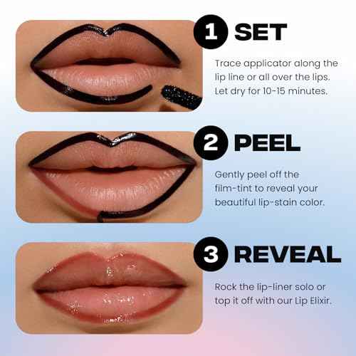 Sacheu Lip Liner STAY-N Peel Off Lip Stain ? Long Lasting Matte Lip Tattoo Transfer Proof Lipstain Infused with Hyaluronic Acid & Vitamin E for All Skin Types ? Vegan & Cruelty-Free, HEY-zel