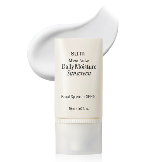 SU:M Micro-Active Daily Moisture Sunscreen SPF 40 | Hydrating UV Protection for Sensitive Skin (1.69fl oz)