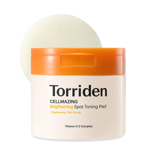 Torriden CELLMAZING Vita C Toning Pads - Daily Exfoliating Radiance Pads (70 Count) | Smooth, Even Skin with 5D Vitamin C & Niacinamide