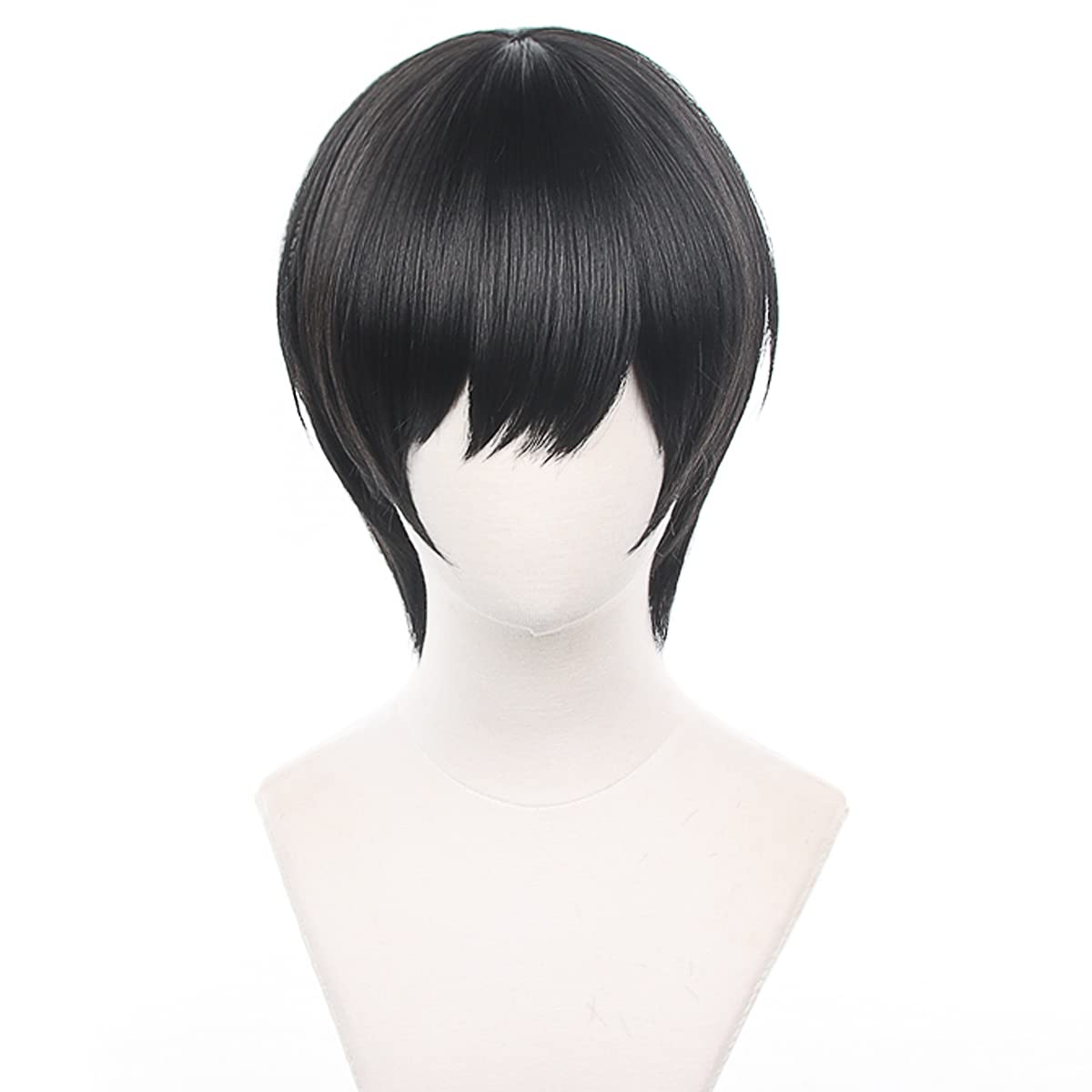 XiongXiongLe Anime Cosplay Wig Chainsaw Man Yoshida Hirofumi Cos Role Playing Short Black Men's Costume Wigs with Cap Wig for Party Halloween Christmas(Yoshida Hirofumi)