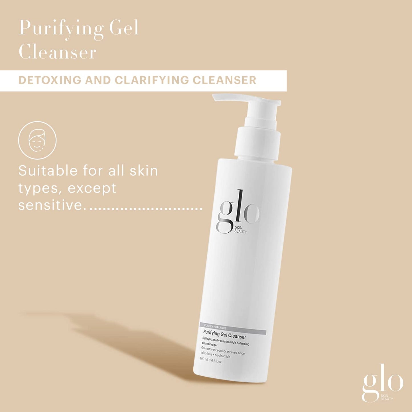 Glo Skin Beauty Purifying Gel Cleanser & Oil-Free Moisturizer Bundle - Perfect for Clear Skin
