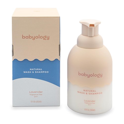 Babyology All Natural Baby Wash & Shampoo - 100% Edible Ingredients with Organic Lavender - Tear-Free & Non-Toxic for Sensitive Skin
