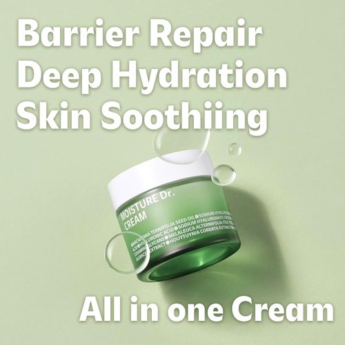 ISOI Moisture Dr. Soothing Cream - Deep Hydration Face Moisturizer with Hyaluronic Acid | 2.37 fl. oz (70ml) for Oily & Sensitive Skin