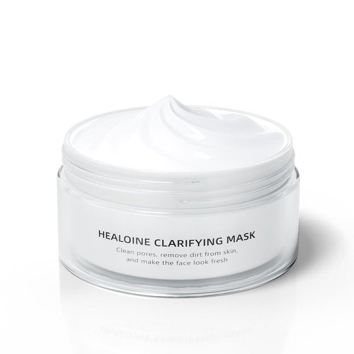 HEALOINE Clarifying Mask Pore Refreshing Mask Mud Cream Hydrating Wash Off Pack, Pore Cleansing Exfoliator, Korean Skin Care 4.23 fl.oz
