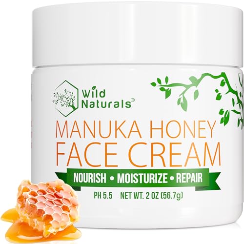 Wild Naturals Manuka Honey Face Cream - Soothing Moisturizer for Dry & Sensitive Skin | Hydrating Relief for Face, Hands & Body