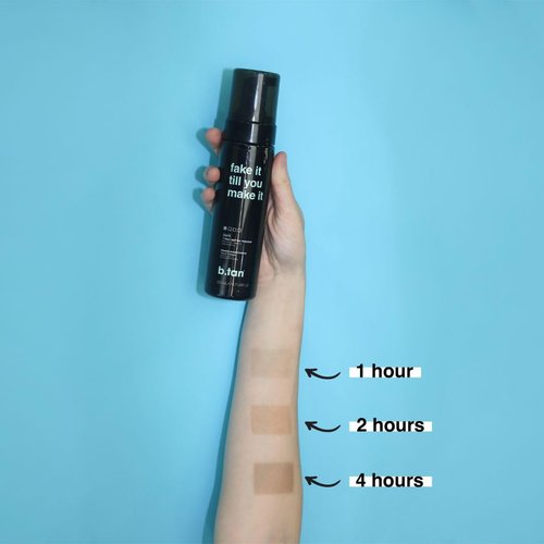 b.tan Dark Self Tanner Mousse - 1 Hour Express Sunless Tanning Foam for Face & Body, 6.7 Fl Oz