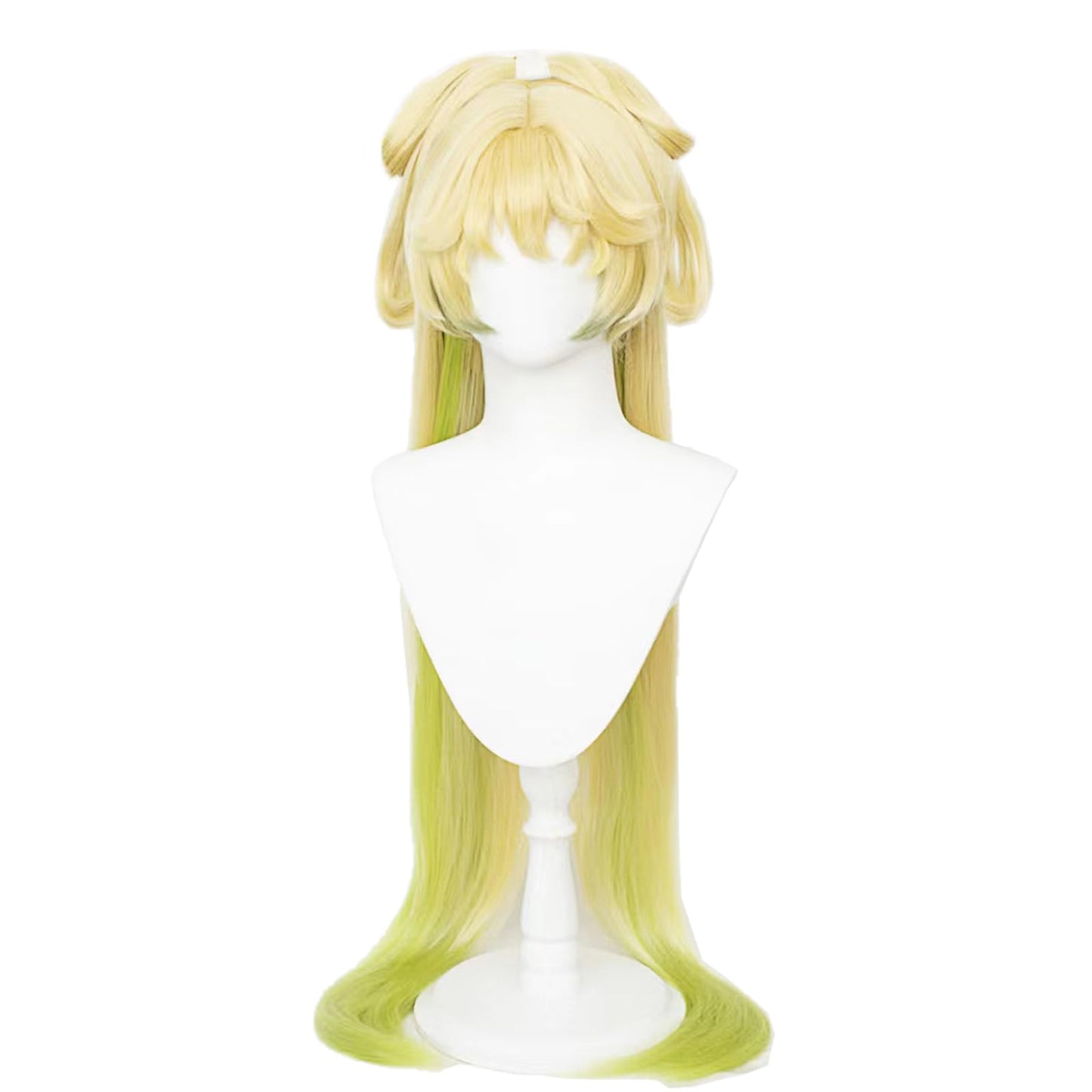 XiongXiongLe Verina Cosplay Wig Wuthering Waves Character Costume Long Straight Blonde Mixed Light Green Hairs Wigs with Two Braids for Women Adult Cos Anime Game Party Halloween Christmas(Verina)