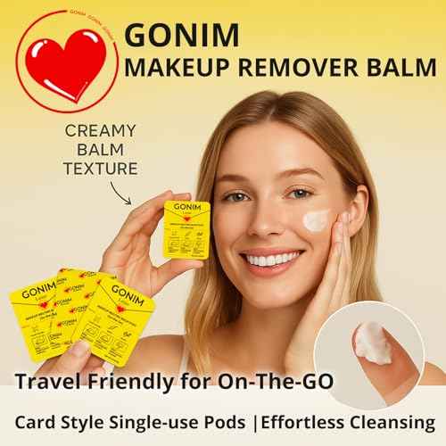 GONIM Cleansing Balm Makeup Remover, Hydrating Facial Cleanser for On-the-Go, Makeup Remover Melting Balm, Travel Size Mini Makeup Cleansing Oil, Travel Essentials for Women, Soothing 3gx15pcs