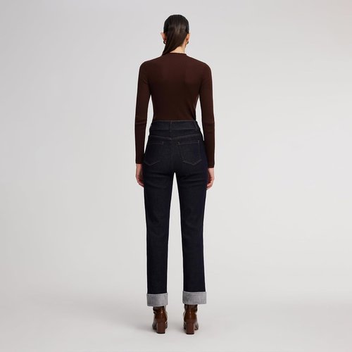 GOELIA Fleece Lined High Waist Wide Leg Jeans - Stretchy Thermal Denim Pants for Winter