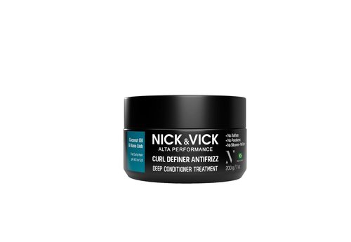 Nick Vick Curl Definer Anti-Frizz Deep Conditioner - Sulfate, Paraben & Silicone Free, 8 oz