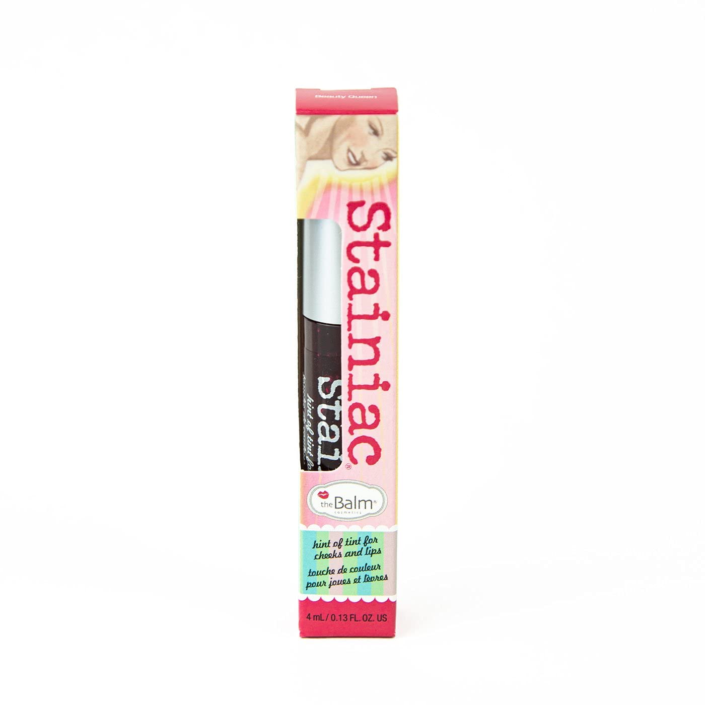theBalm Stainiac Lip & Cheek Stain - Aloe-Infused, Buildable Pigment, 0.3 Fl Oz | Multi-Use Makeup