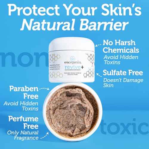 Manuka Honey Exfoliating Face Scrub ? Gentle Microdermabrasion Face Exfoliator to Help Smooth, Soften & Balance with Moisturizing Organic Superfoods 2oz