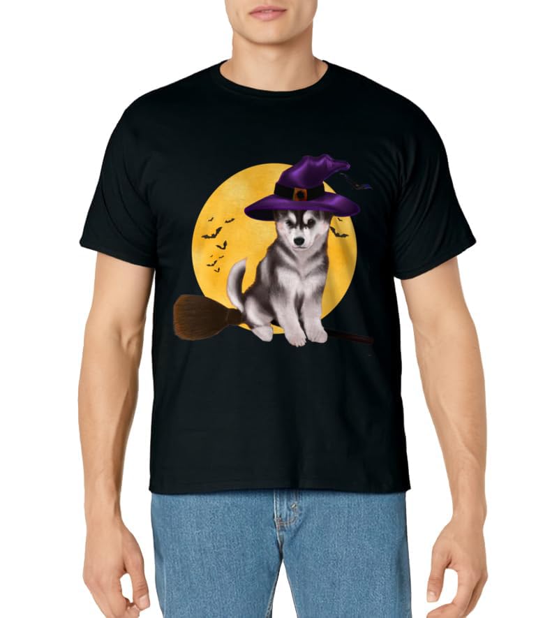 Siberian Husky Halloween Costume Shirt Women Boys Girls Dog T-Shirt