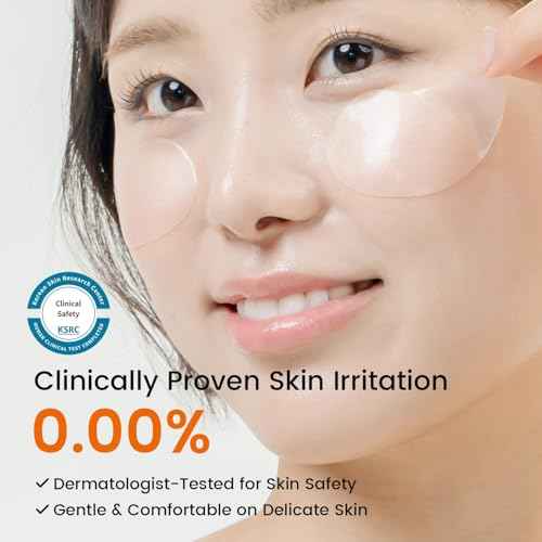 Caffeine Under Eye Patches: 30 Pairs Korean Hydrogel Eye Masks for Dark Circles Puffiness Relief with Niacinamide Hyaluronic Acid - Undereye Brightening Hydrating Anti-Wrinkle Treatment