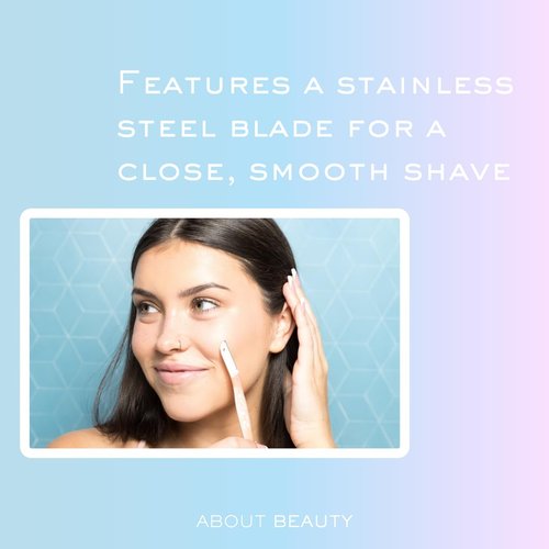 About Face Fuzz-Free Facial Razors - 3-Pack Groomers for Hair Removal, Exfoliating & Brow Shaping