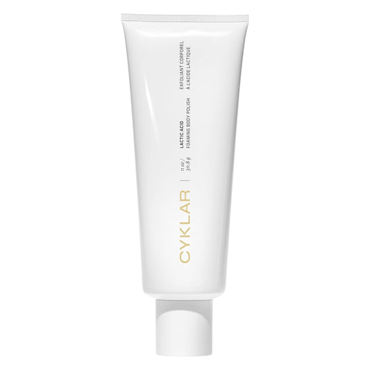 Cyklar Lactic Acid Body Polish - Chemical Exfoliator with AHAs & Volcanic Pumice | Hydrating, Fragrance-Free, 11 fl oz
