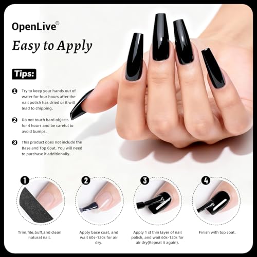 OpenLive Quick Drying 18ml Nail Polish Long Lasting Shine, Fingernail Toenail Nail Art DIY Home Travel Nail Art Gift