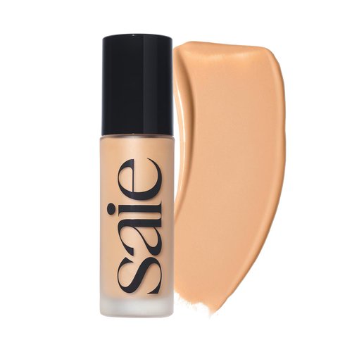 Saie Glowy Super Skin Tint Liquid Foundation - Weightless Dewy Finish with Medium Coverage - Hydrating Serum + Hyaluronic Acid - Shade 11 (1.01 oz)