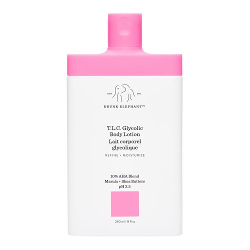 Drunk Elephant T.L.C. Glycolic Body Lotion - 10% Exfoliating AHA - Lightweight 240 ml/8 fl oz - Clean & Cruelty-Free