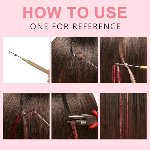 House West Hair Tinsel Kit for Girls,12 Colors, 48 Inches, 2800 Strands Hair Tinsel Kit,Tinsel Hair Extensions Kit Add Festive Flair to Your Look!Hair Tinsel Suitable for Women,Girls Kids.