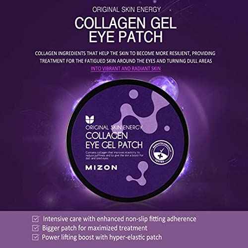 MIZON Collagen Eye Gel Patch with Hydrolyzed Collagen, Caviar, and Chamomile for Firming, Nourishment, and Wrinkle Care ? 60pcs ?
