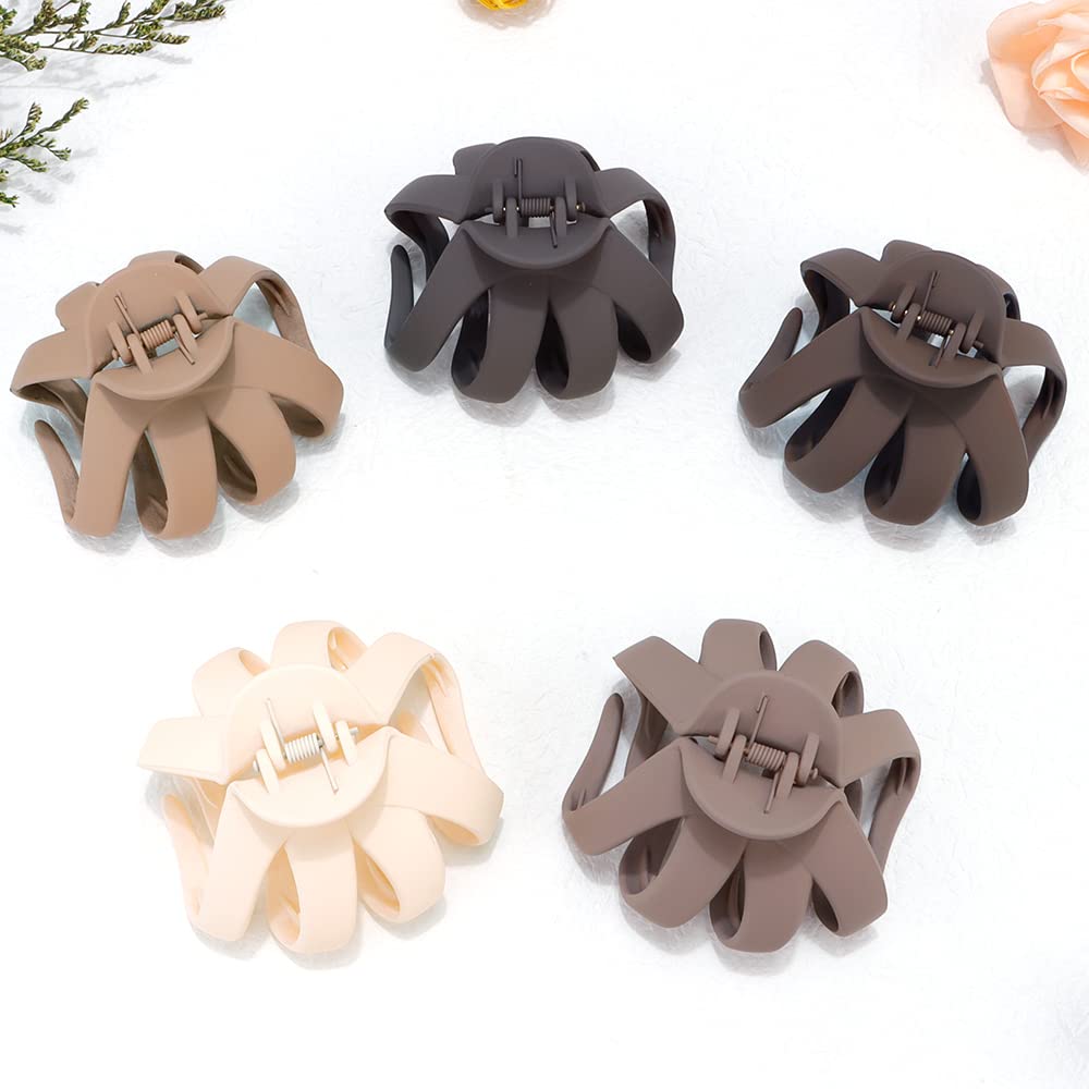 Hair Clips Claw Clips for Thick Hair 5Pcs Large Hair Clips 3.15'' Big Octopus Hair Clip Long Thick Medium Hair Neutral Jumbo Jaw Clips Hair Accessories for Women Girls