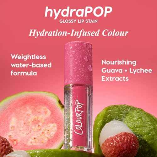 ColourPop HydraPop Glossy Lip Stain - 2-in-1 Hydrating Gloss-to-Tint Lip Color - Infused with Antioxidant-Rich Guava, Lychee & Squalane - Baby Fox (0.11 Fl Oz)